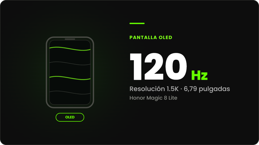 Pantalla OLED de 120 Hz del Honor Magic 8 Lite